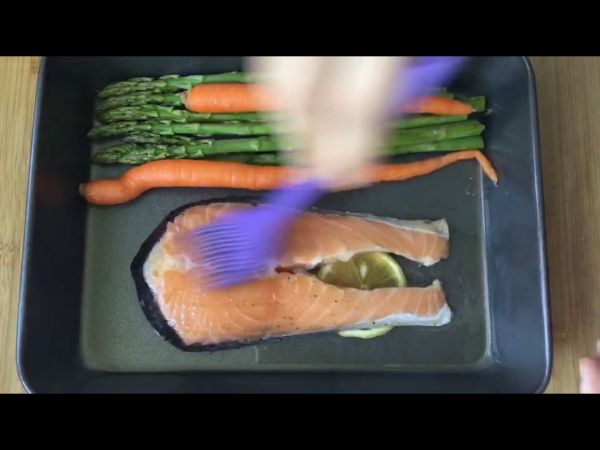 #美食视频挑战赛#柠香烤三文鱼