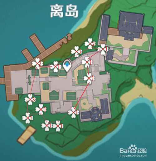 原神稻妻树木分布采集路线图一览