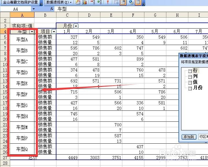 多重合并计算数据区域透视表汇总实例