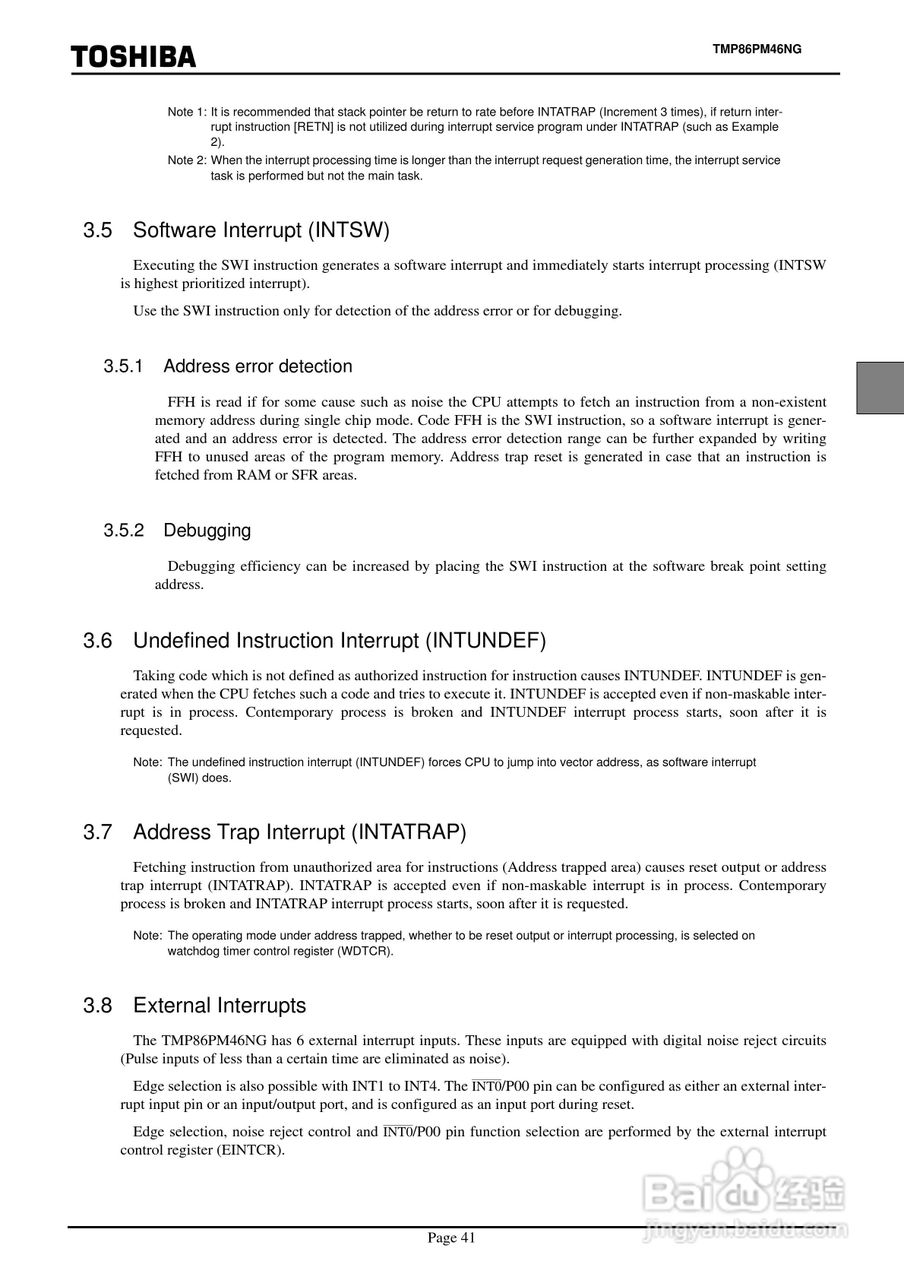 TOSHIBA TMP86PM46NG 8位微控制器说明书:[6]