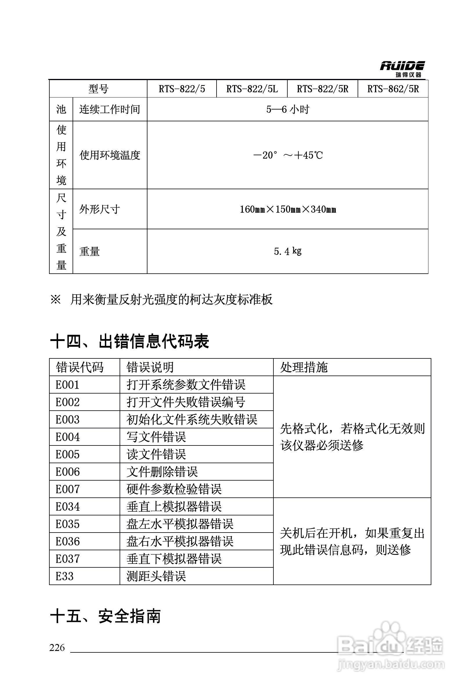瑞得RTS-862/5R全站仪说明书:[23]