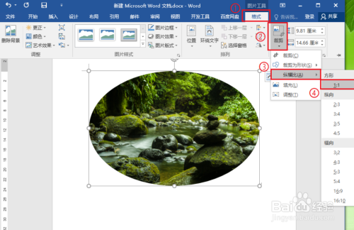 word文档怎么把方形图片变为圆形