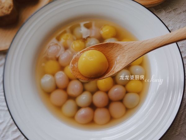 三色汤圆黑糖银耳汤