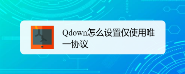 Qdown怎么设置仅使用唯一协议