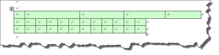 word表格有合并单元格，再插入一列，表格错乱