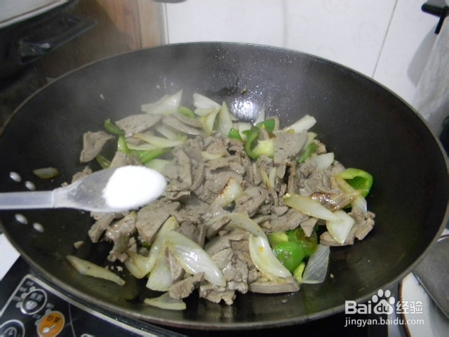 美味小炒洋葱青椒炒猪肝