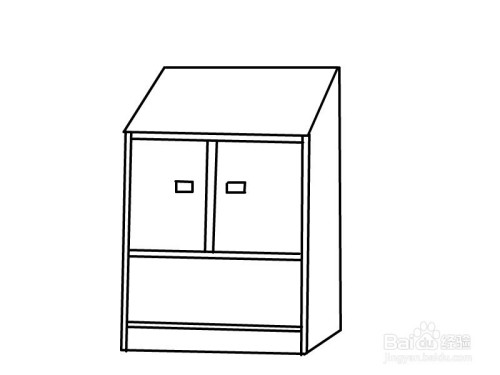 收纳柜怎么画