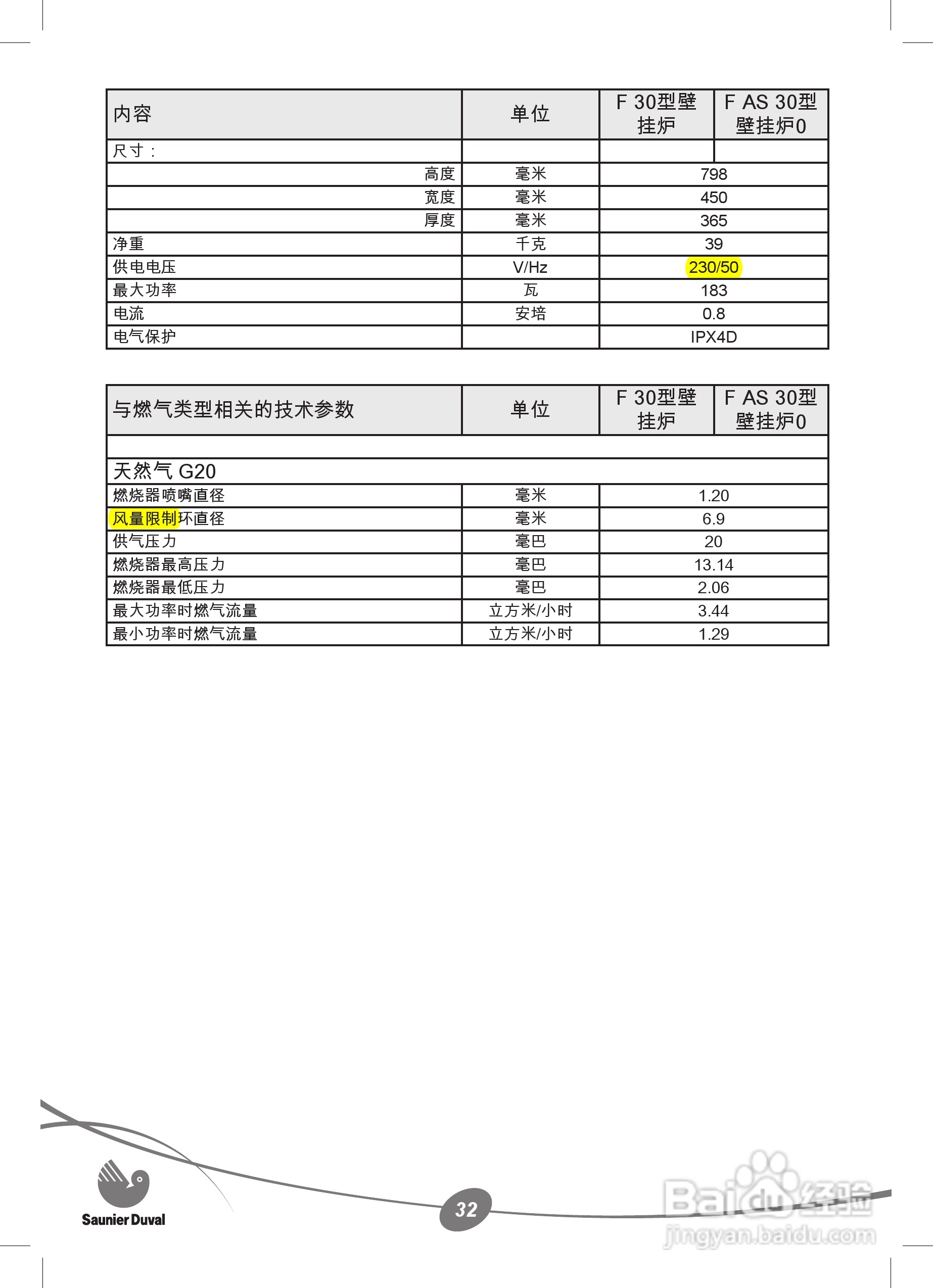 Saunier Duval ThemaClassic F 30/F AS 30热水炉使用:[4]