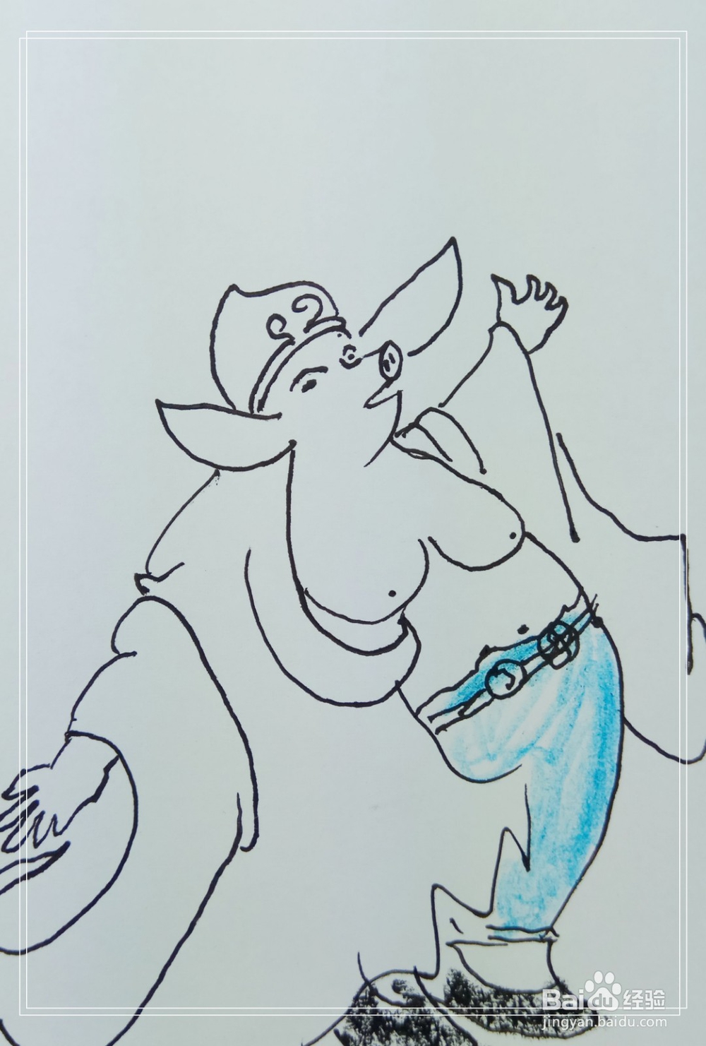 怎样画简笔画猪八戒？