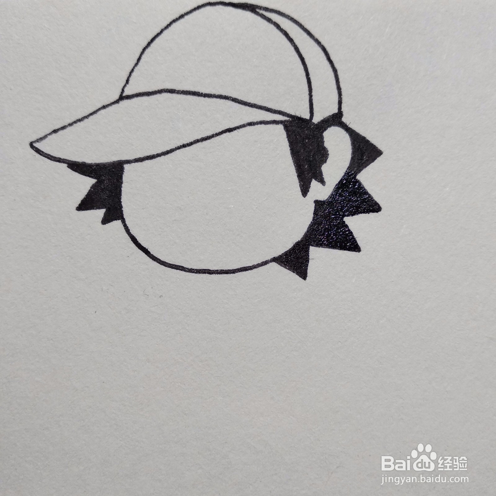 如何画个双手抱着快递的快递小哥卡通人物简笔画