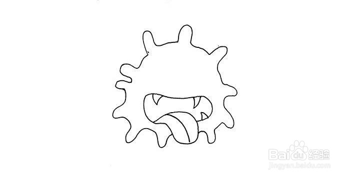 细菌儿童画简笔画图片