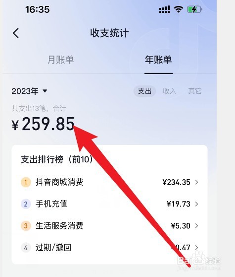 抖音怎么看一共花了多少钱
