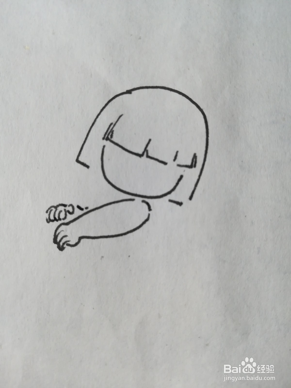 如何画简单的拇指姑娘