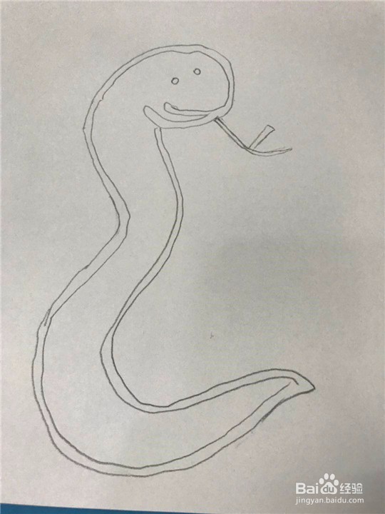 蛇的简笔画的画法
