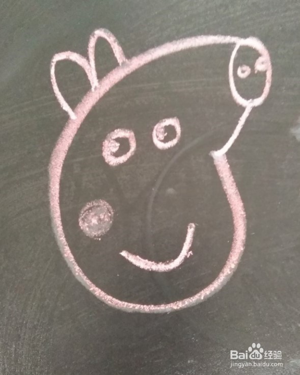 画小猪佩奇的简笔画