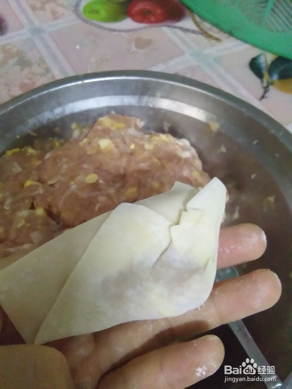 简单的家常包馄饨法（懒人包馄饨）