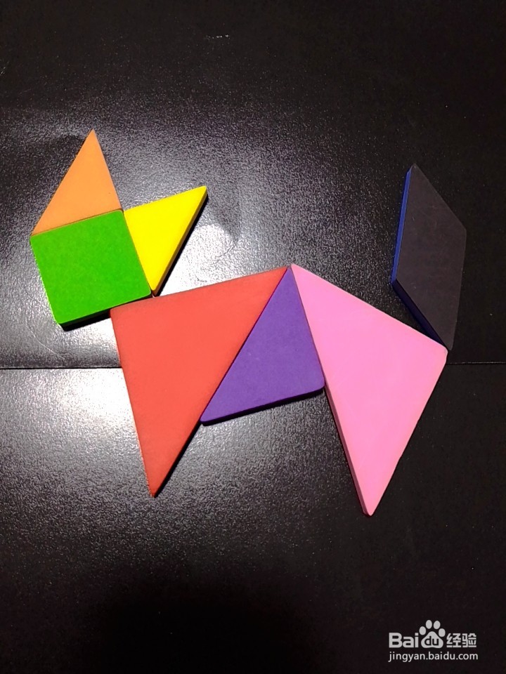 怎样用七巧板拼一只猫