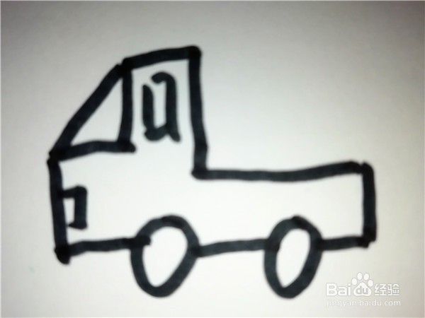 怎么样用简笔画画卡通卡车
