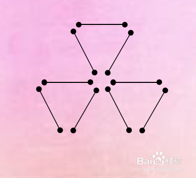 用9根火柴棒搭出5个三角形的方法