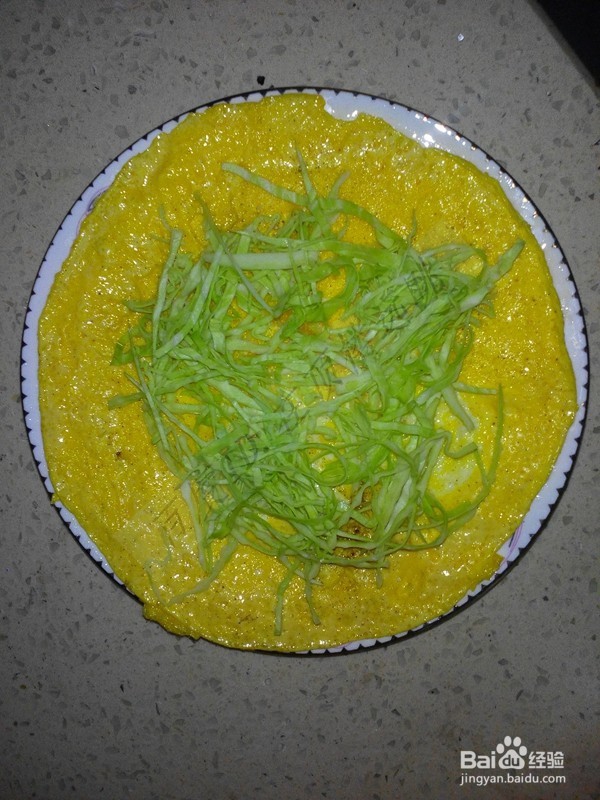 鸡蛋包菜卷饼