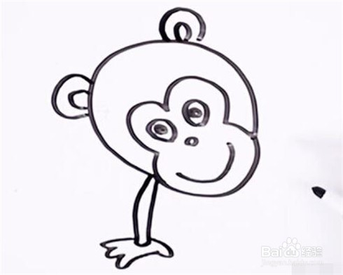伴儿成长简笔画系列-怎样画小猴子简笔画