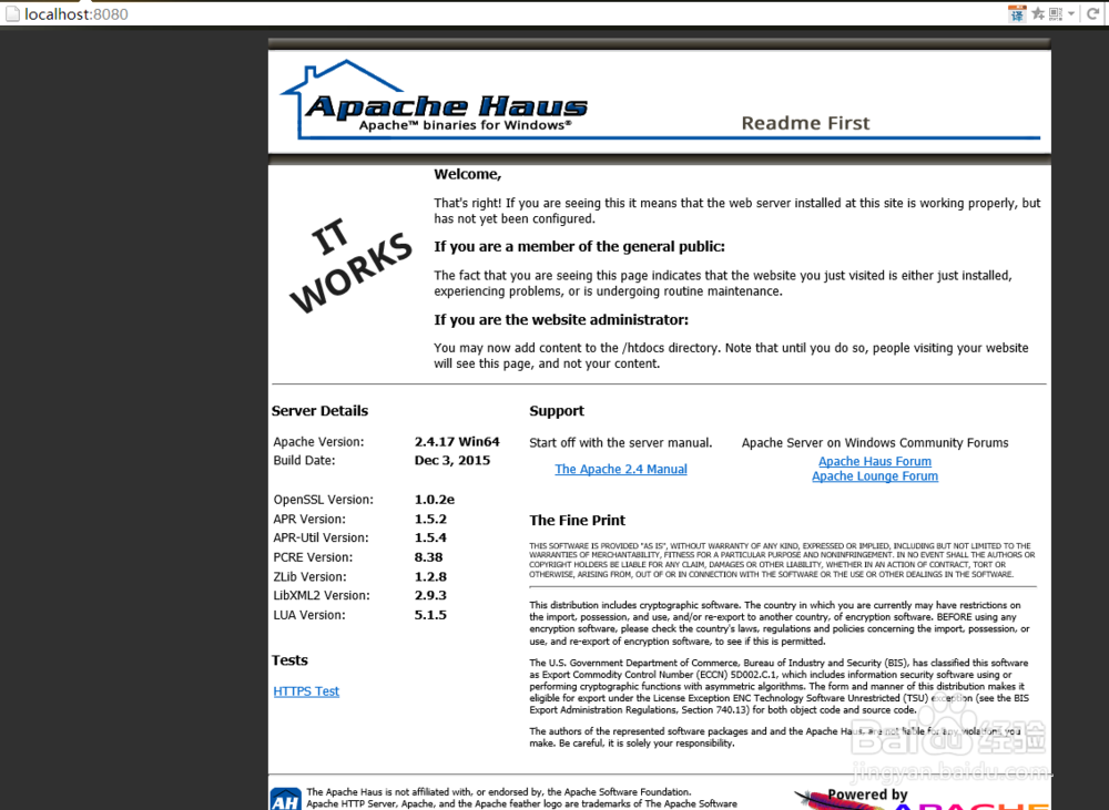 安装、配置、卸载Apache(windows版详细过程)