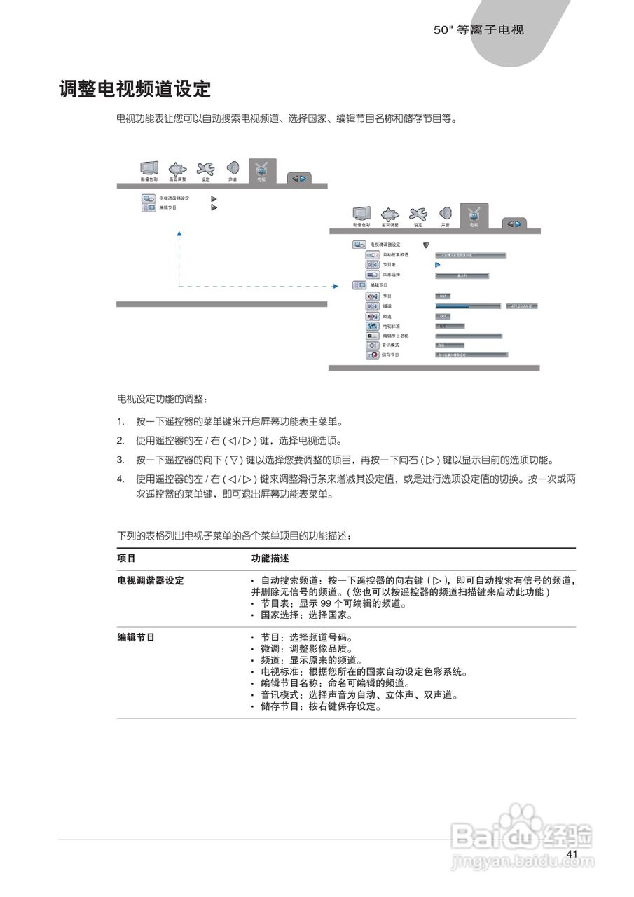 中晶MICROTEK型50寸等离子电视机使用说明书:[5]