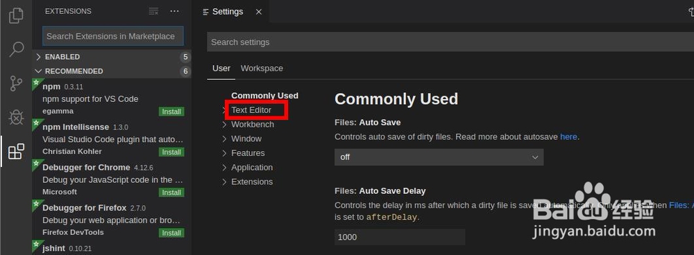 ubuntu vscode字体设置