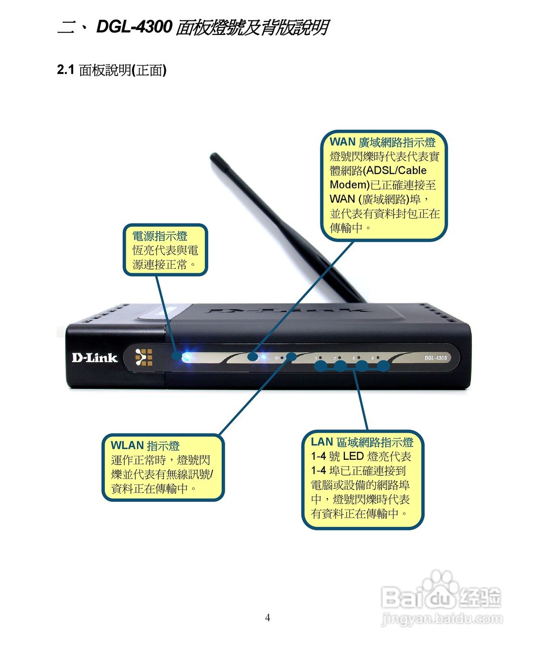 D-Link DGL-4300无线宽频路由器安装说明书:[1]