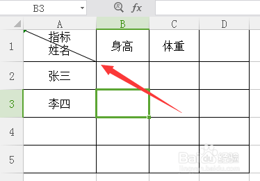 excel表格画斜线并添加文字