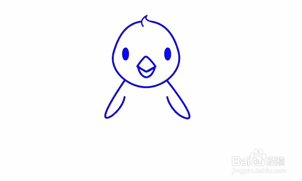 简笔画站着的小鸡怎么画