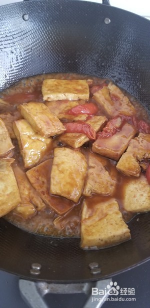 食补养生番茄炖豆腐的做法