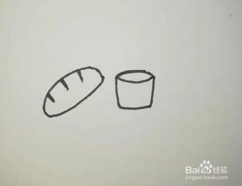 简笔画的面包和茶怎么画