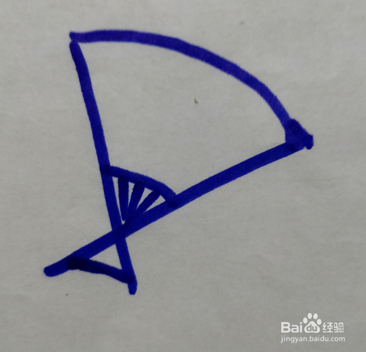 用简笔画怎么画一把折扇？