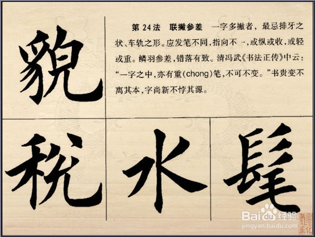 解析欧体楷书结构28法