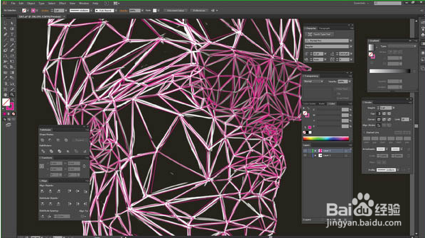 PS与AI结合把人物转为低多边形肖像