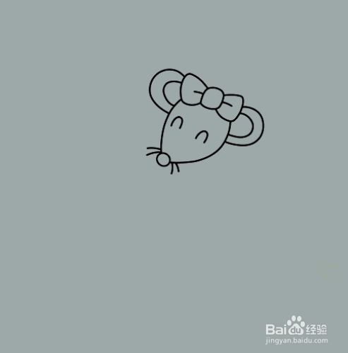 如何手工画可爱的老鼠简笔画?