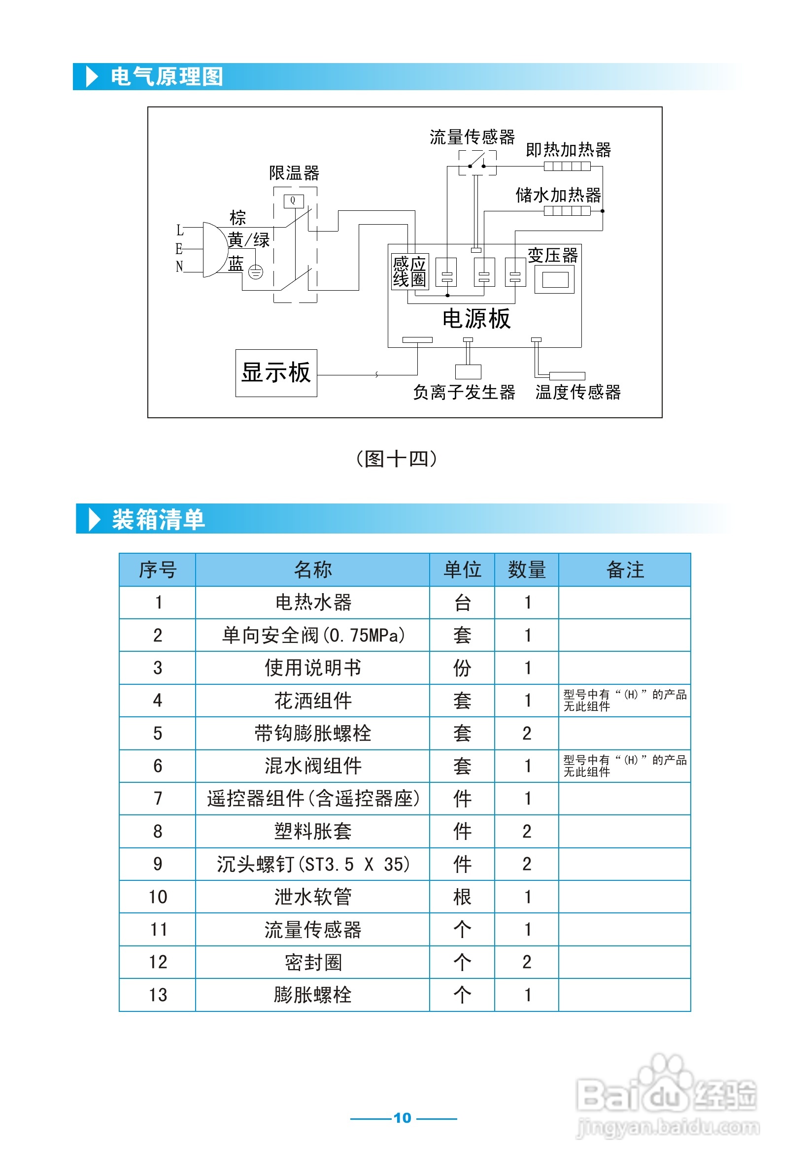 美的热水器使用说明书图片