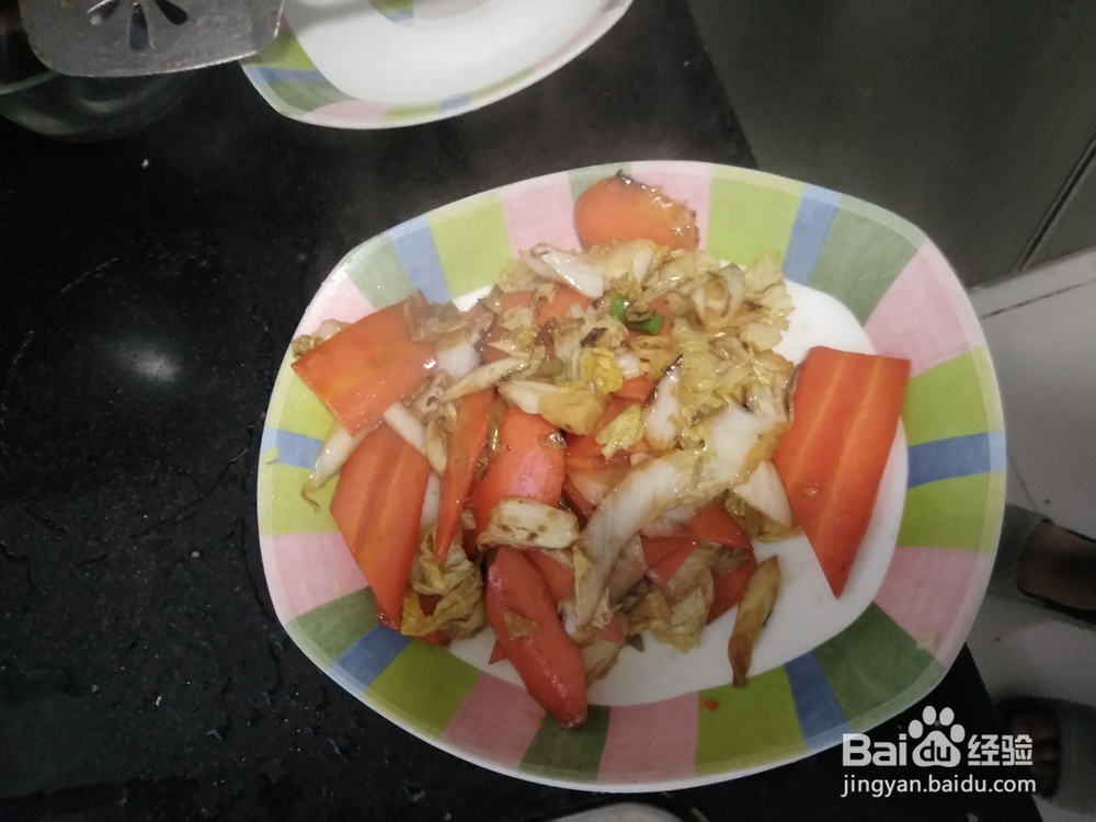 葫芦卜炒白菜芯