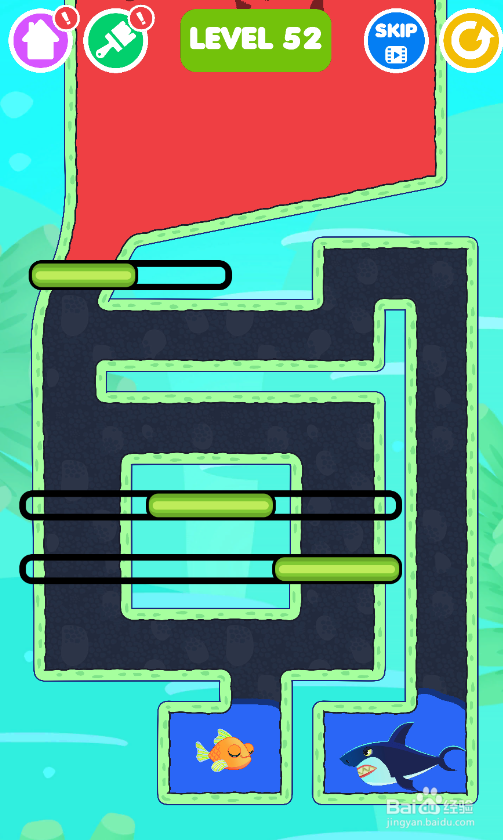 怎样通过Save The Fish的LEVEL 52