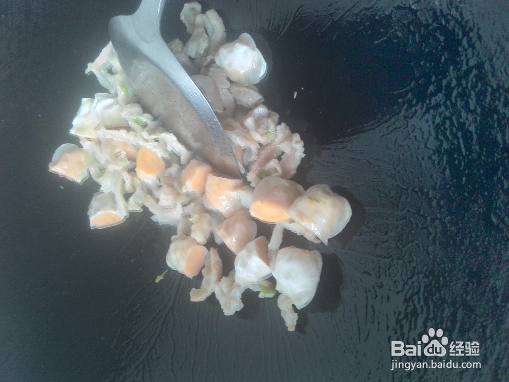 青瓜炒猪肉虾饺