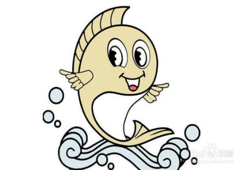 小鲤鱼泡泡的画法