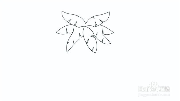 热带椰子树简笔画