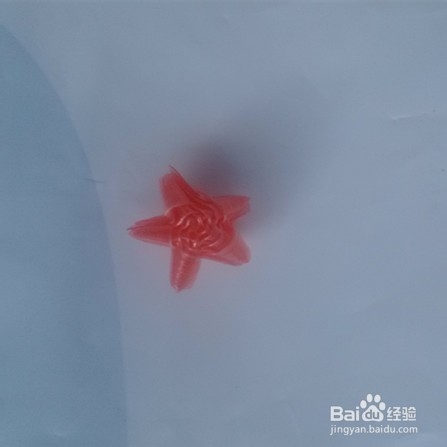 用塑料细管叠五角星