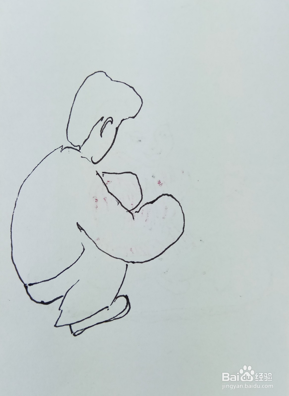 怎样画简笔画“户外烤火”