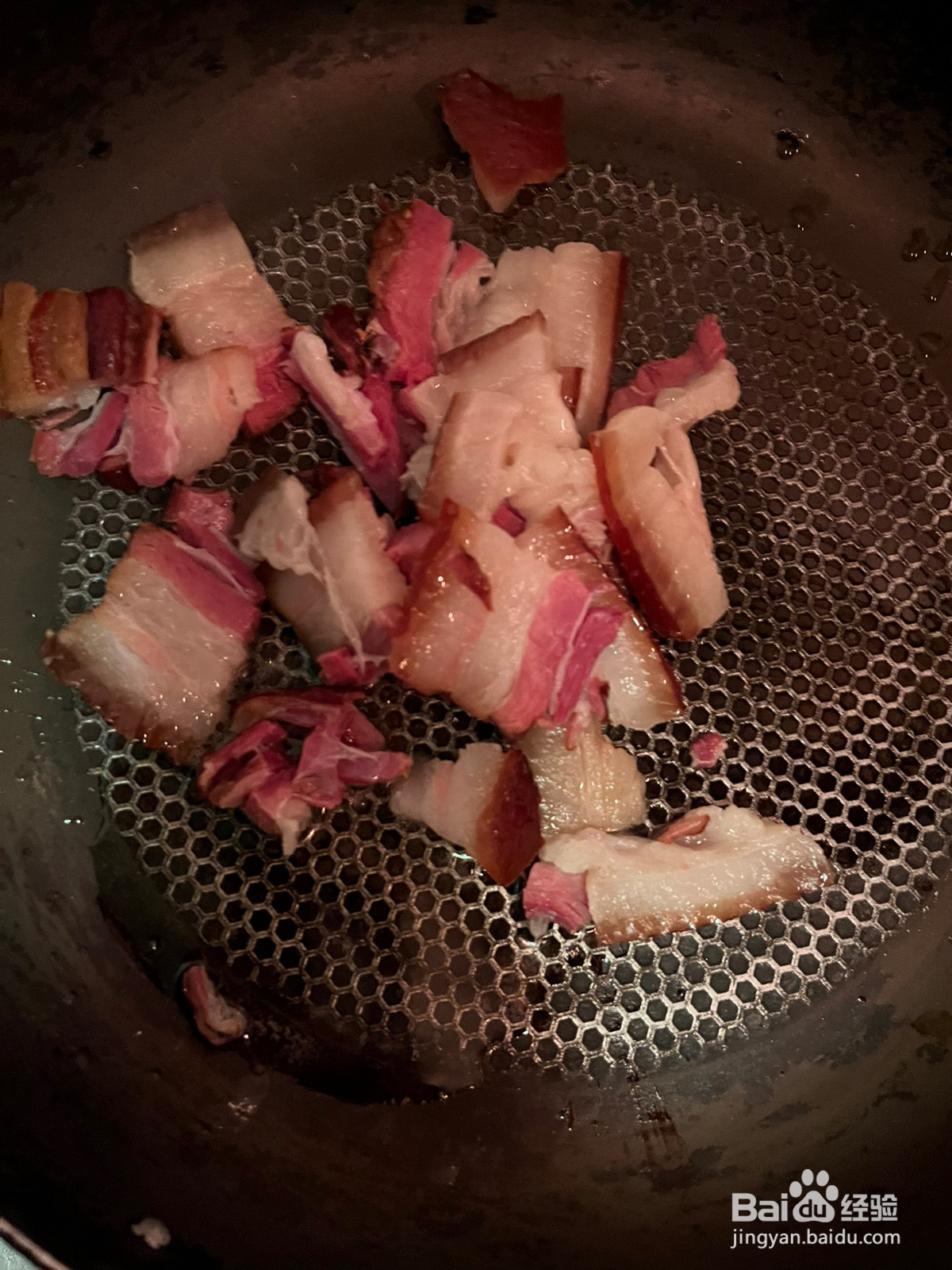 菜苔炒熏腊肉的做法