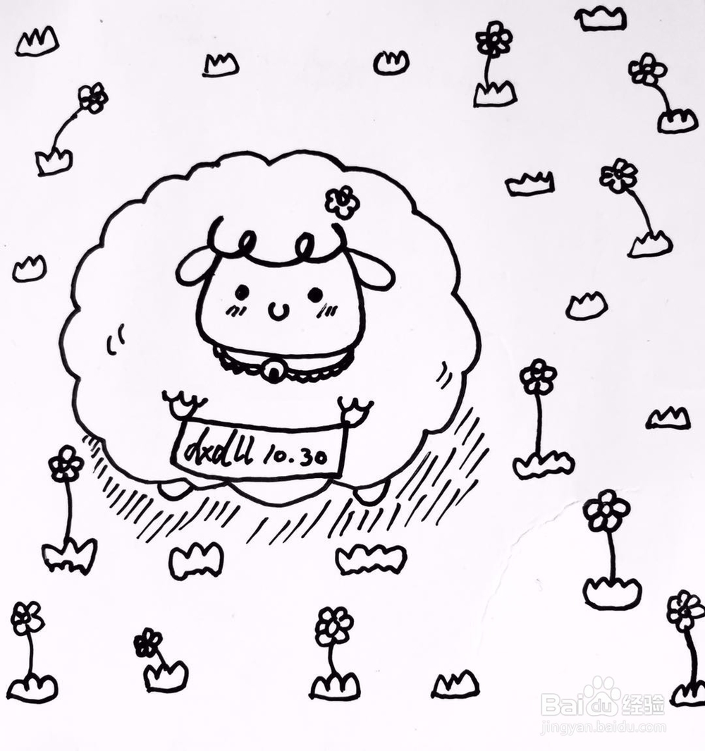 茉莉手绘之萌系绵羊