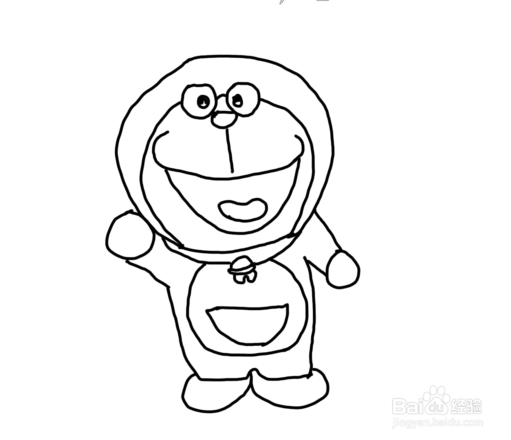 怎么画儿童彩色简笔画卡通动画人物哆啦A梦