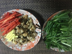 韭菜炒扇贝肉