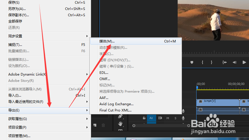 pr中导出视频中的单帧图片方法简介单个图片